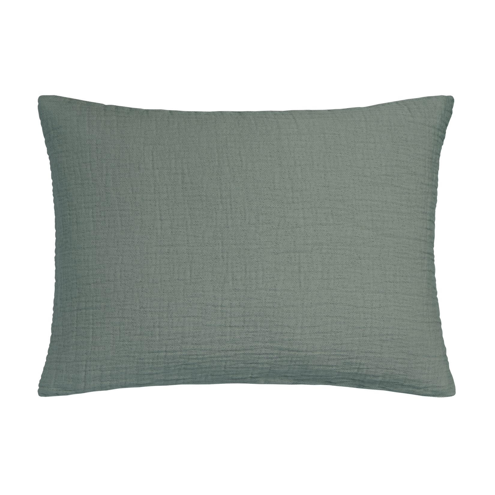 Pure 68 sierkussensloop in de kleur sage green heeft een licht geweven structuur en is gemaakt van 100% katoen.