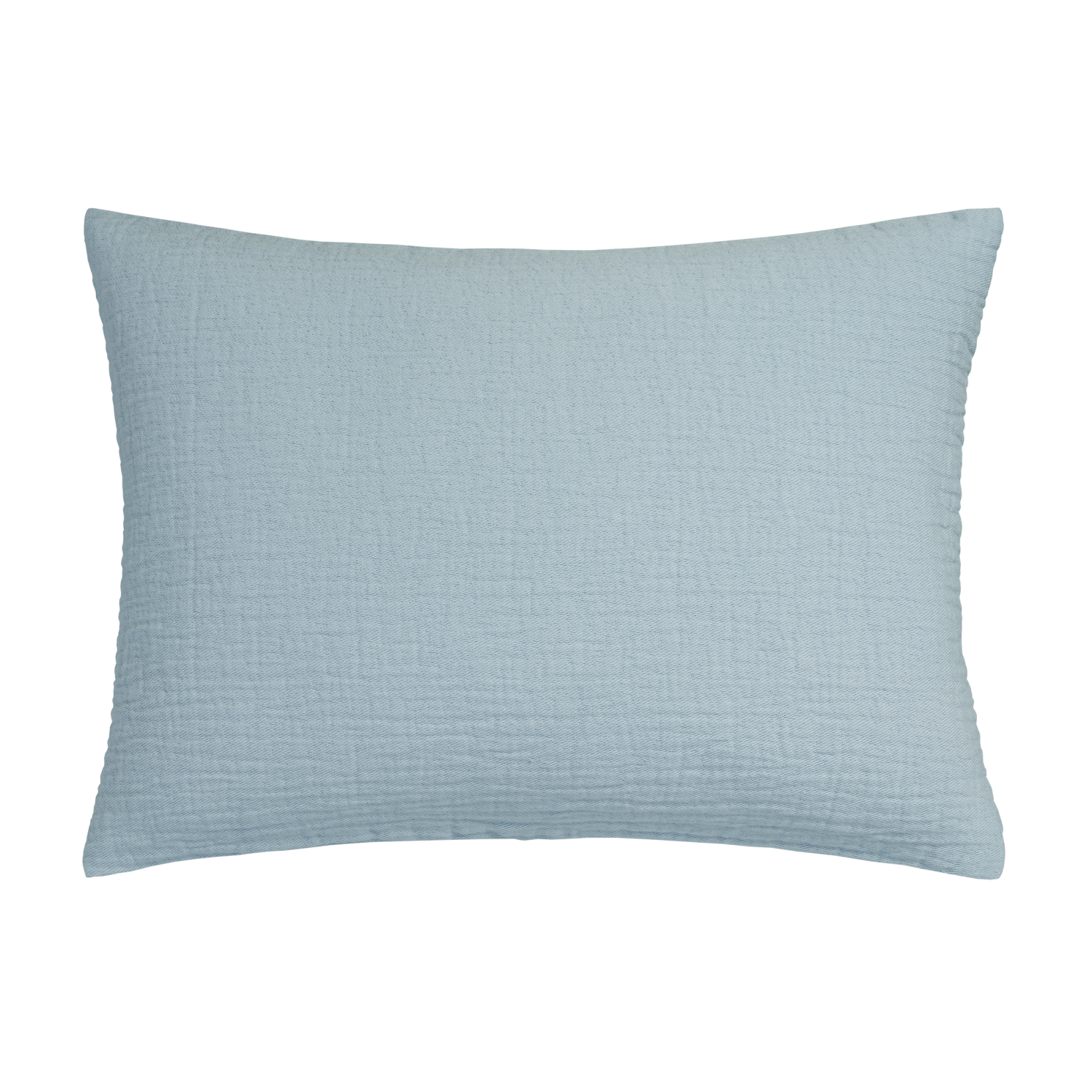 Pure 68 sierkussensloop in de kleur powder blue heeft een licht geweven structuur en is gemaakt van 100% katoen.