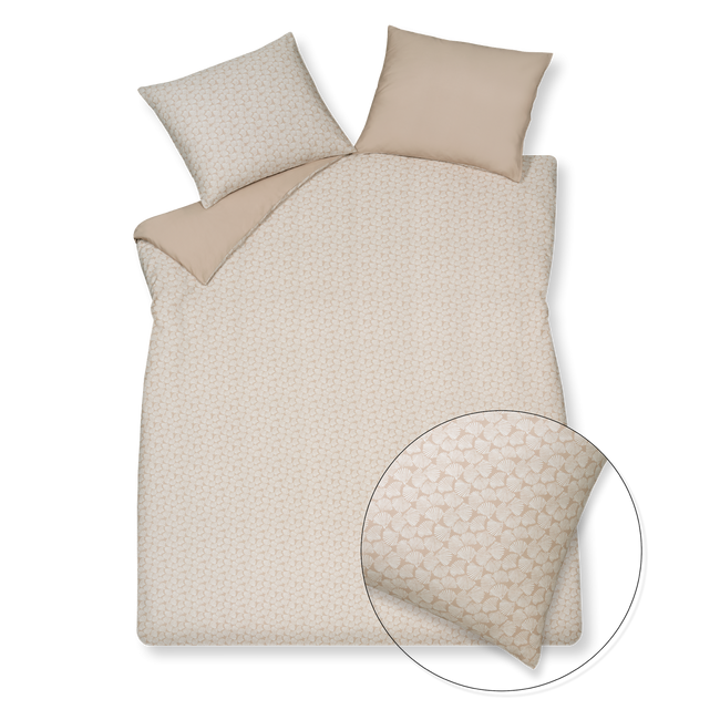 Pure 79 blush dekbedovertrek heeft een patroon van witte lijnen op een roze achtergrond die doen denken aan schelpen