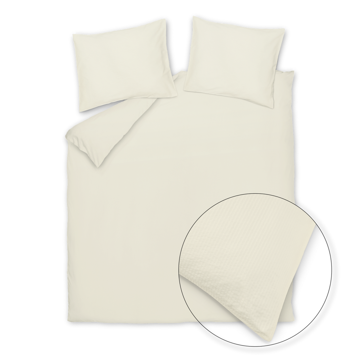 PURE FLOW dekbedovertrekset | cream tan