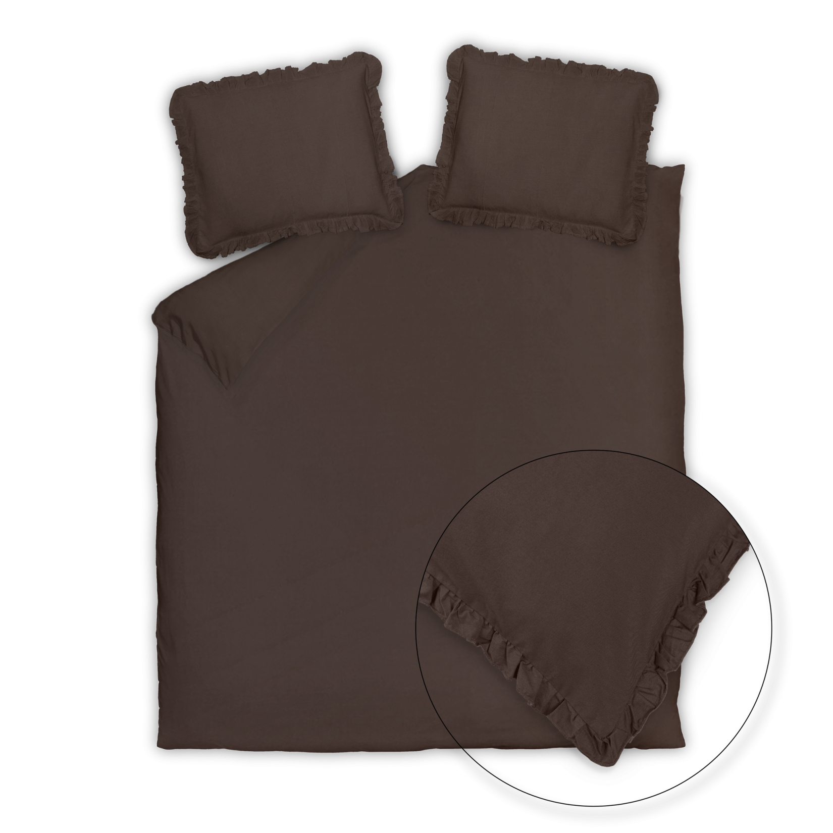 PURE 83 dekbedovertrekset | dark truffle