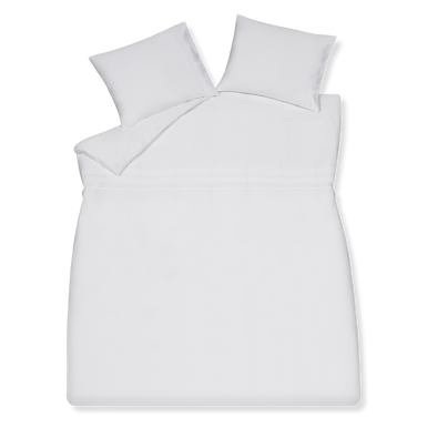 Purity Portofino white dekbedovertrek heeft een double piping rand op de bovenkant van het dekbedovertrek. De achterkant van het dekbedovertrek is effen en de kussens hebben hetzelfde double piping details.