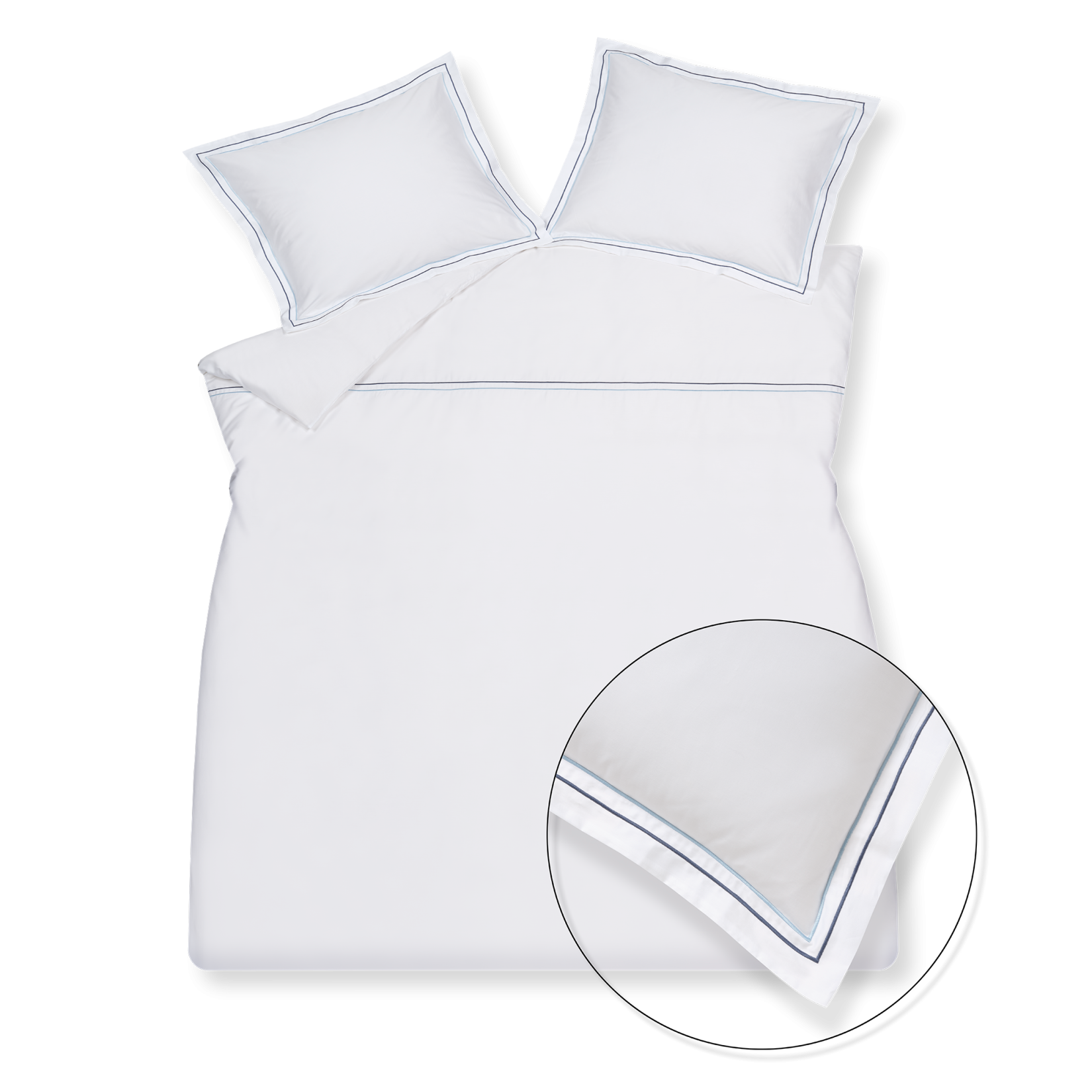 PURITY NAPELS XL dekbedovertrekset | dusty blue