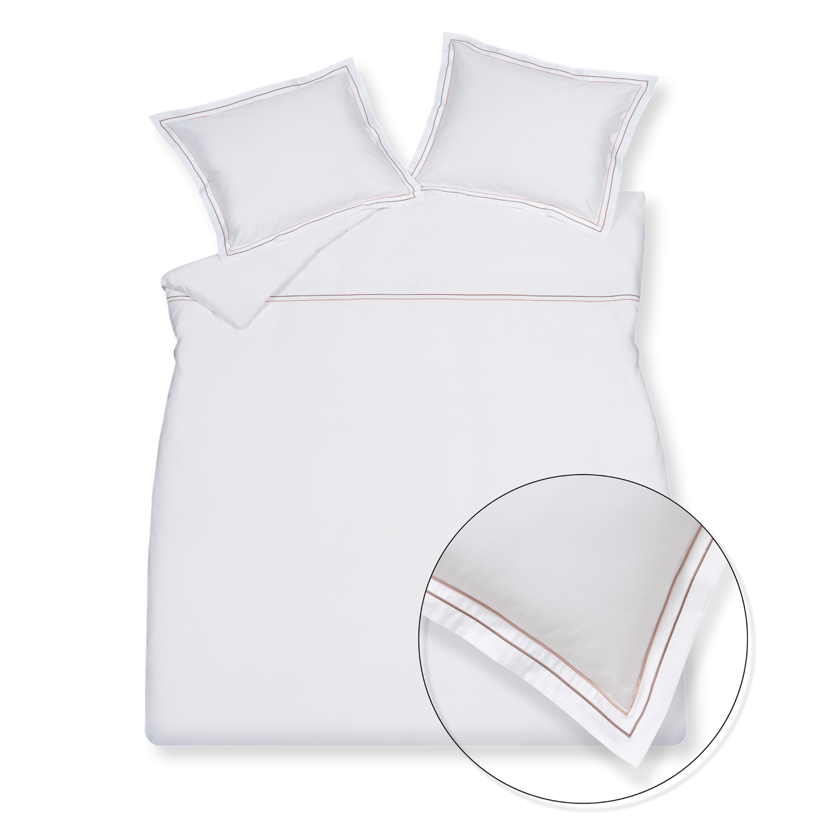 PURITY NAPELS XL dekbedovertrekset | rosewood