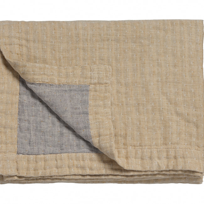 Pure 45 bedsprei heeft een licht geweven structuur en is aan twee kanten te gebruiken. Pure 45 bedsprei van Vandyck is gemaakt van 28% linen en 72% katoen.