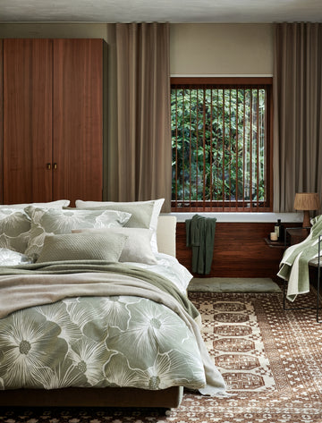 BLOOMLINE XL dekbedovertrekset | pistache BLOOMLINE XL dekbedovertrekset | pistache