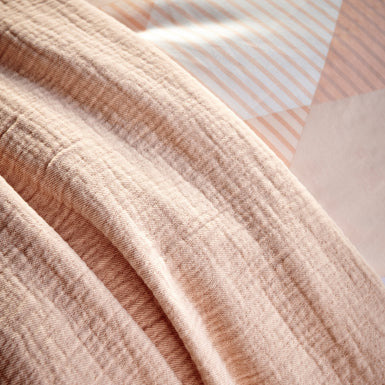 detail shot van een pastel oranje plaid