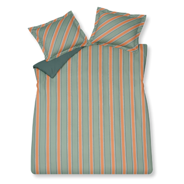 PREPPY STRIPE dekbedovertrekset | smoke green