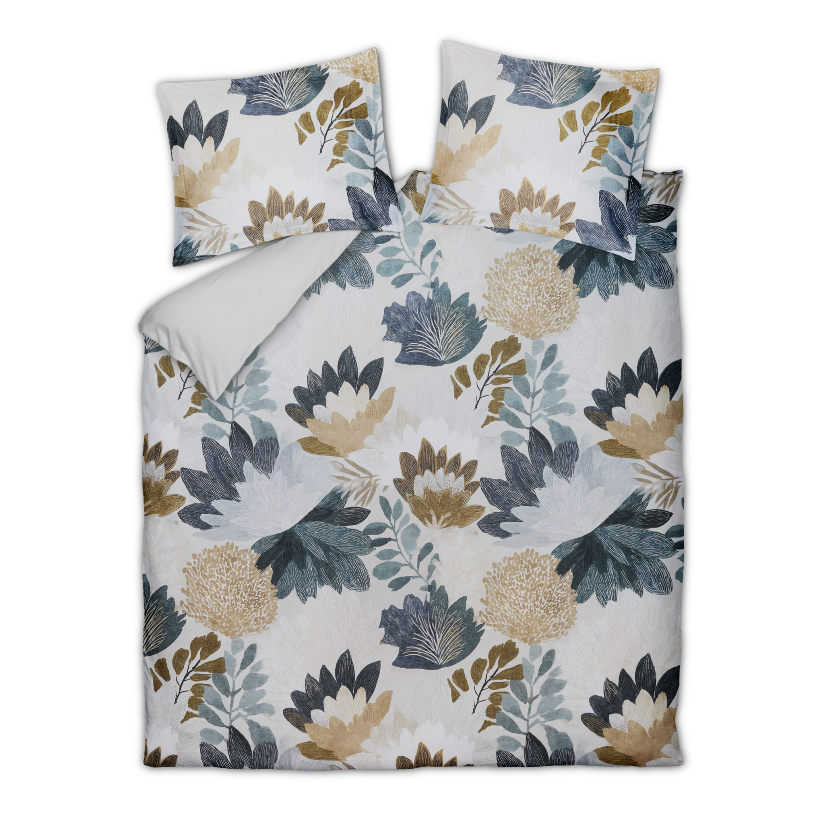 ORGANIC GLOW dekbedovertrekset | faded denim