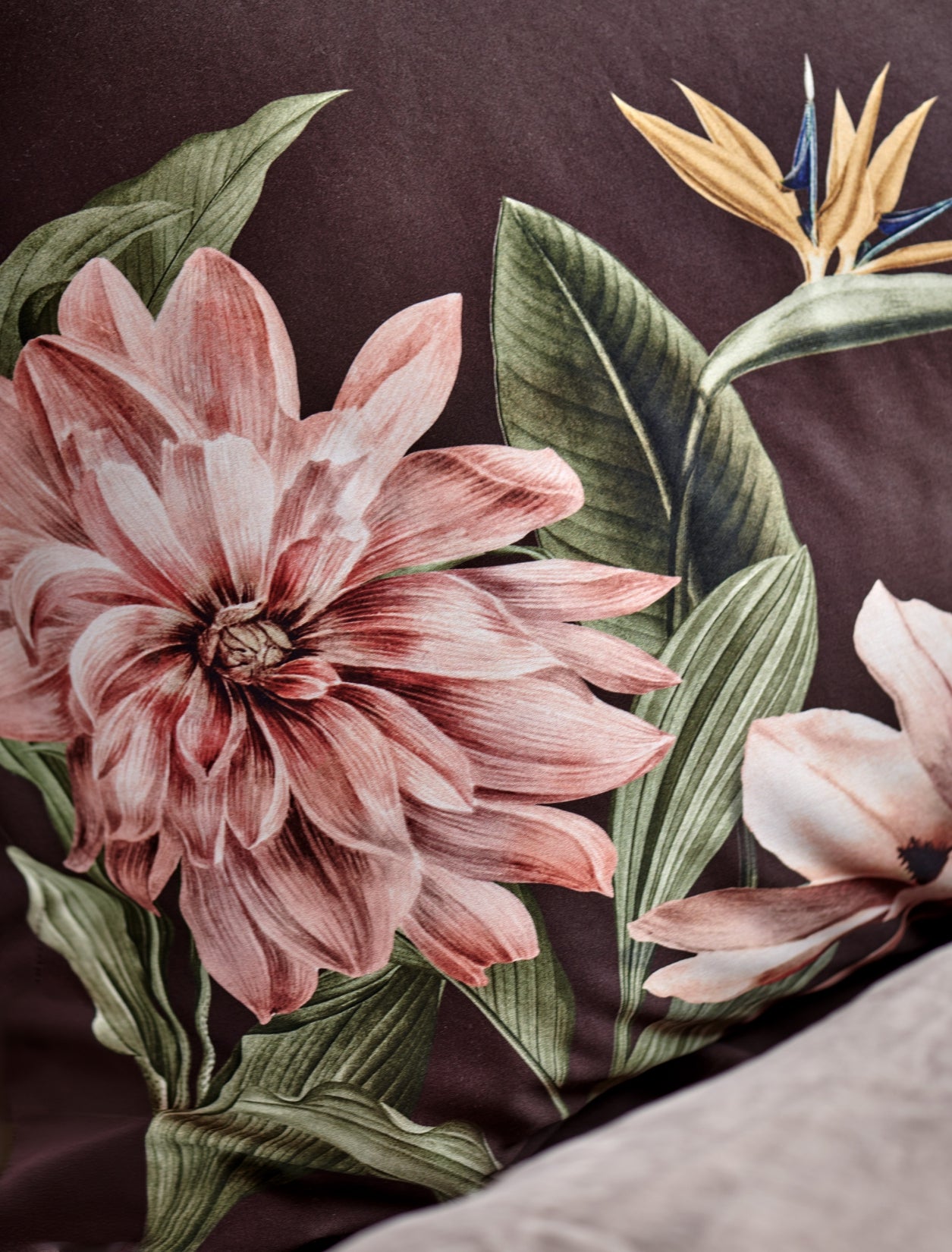 PARADISE BLOOM XL dekbedovertrekset | dark chocolate