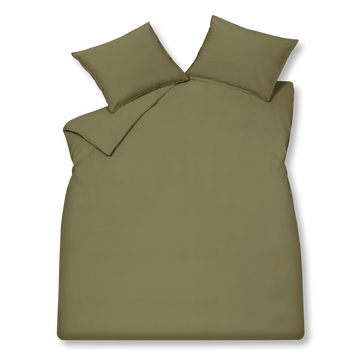 WASHED COTTON dekbedovertrek | martini olive