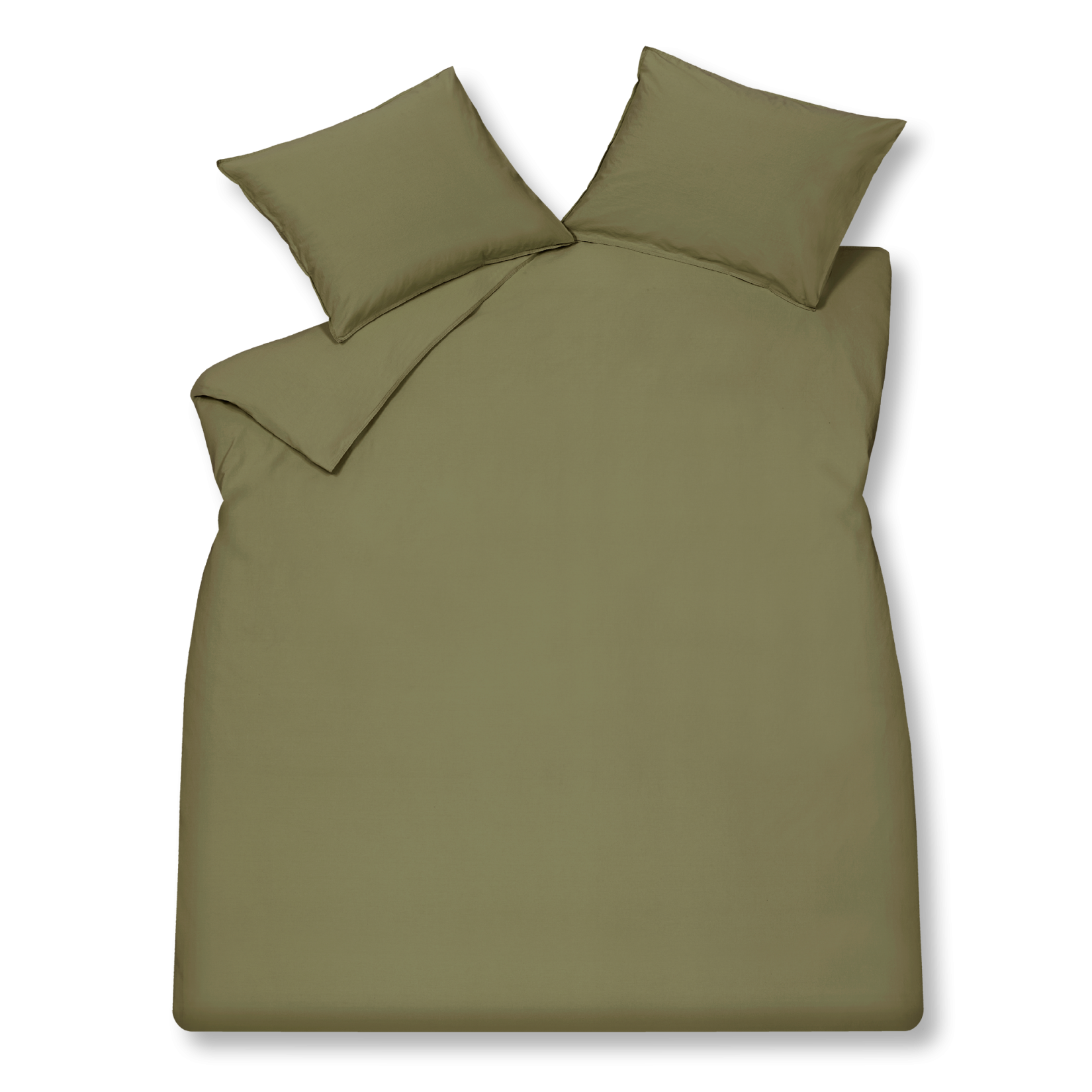 WASHED COTTON dekbedovertrek XL | martini olive