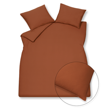 WASHED COTTON dekbedovertrek | rusty brown WASHED COTTON dekbedovertrek | rusty brown