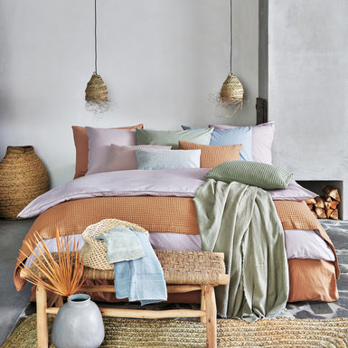 WASHED COTTON dekbedovertrek | viola