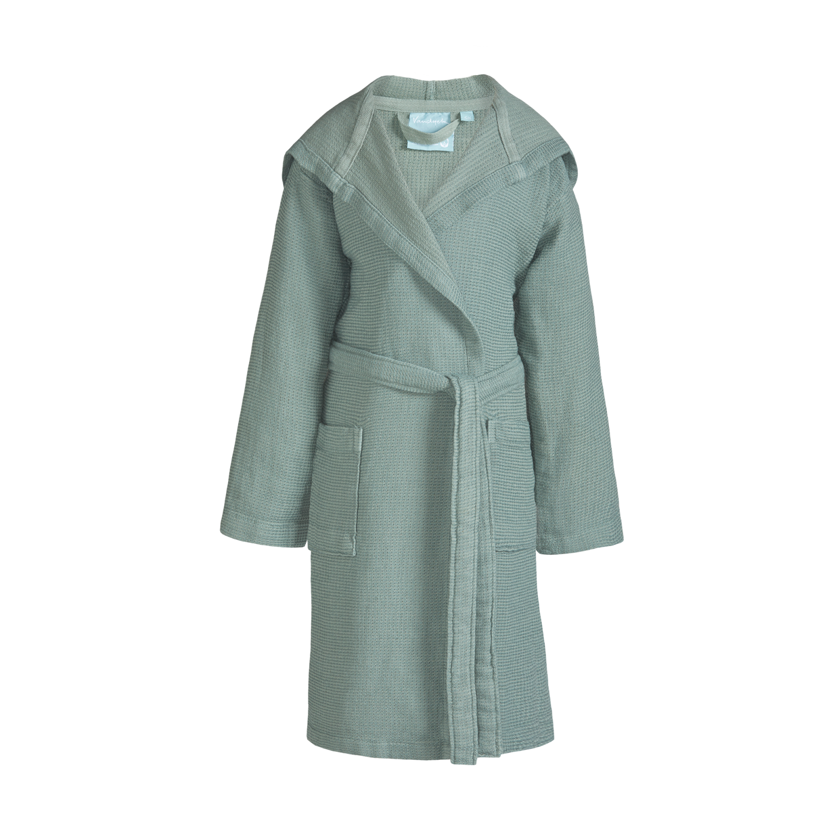 Boys badjas in de kleur vintage green is een prachtige badjas voor stoere jongens. De warme badjas is gemaakt van een combinatie van katoen en bamboo en verkrijgbaar in een verschillende kleuren. 