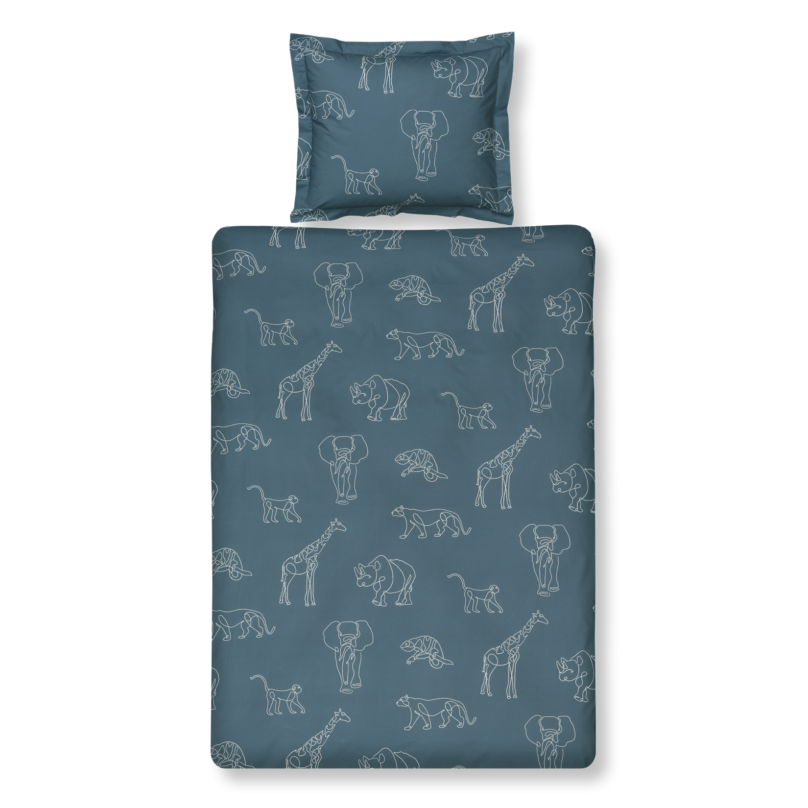 SAFARI KIDS dekbedovertrek | vintage blue