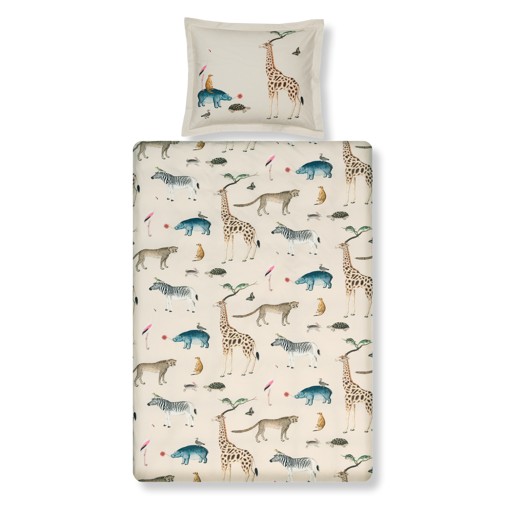 WILD ANIMALS dekbedovertrek | cream tan