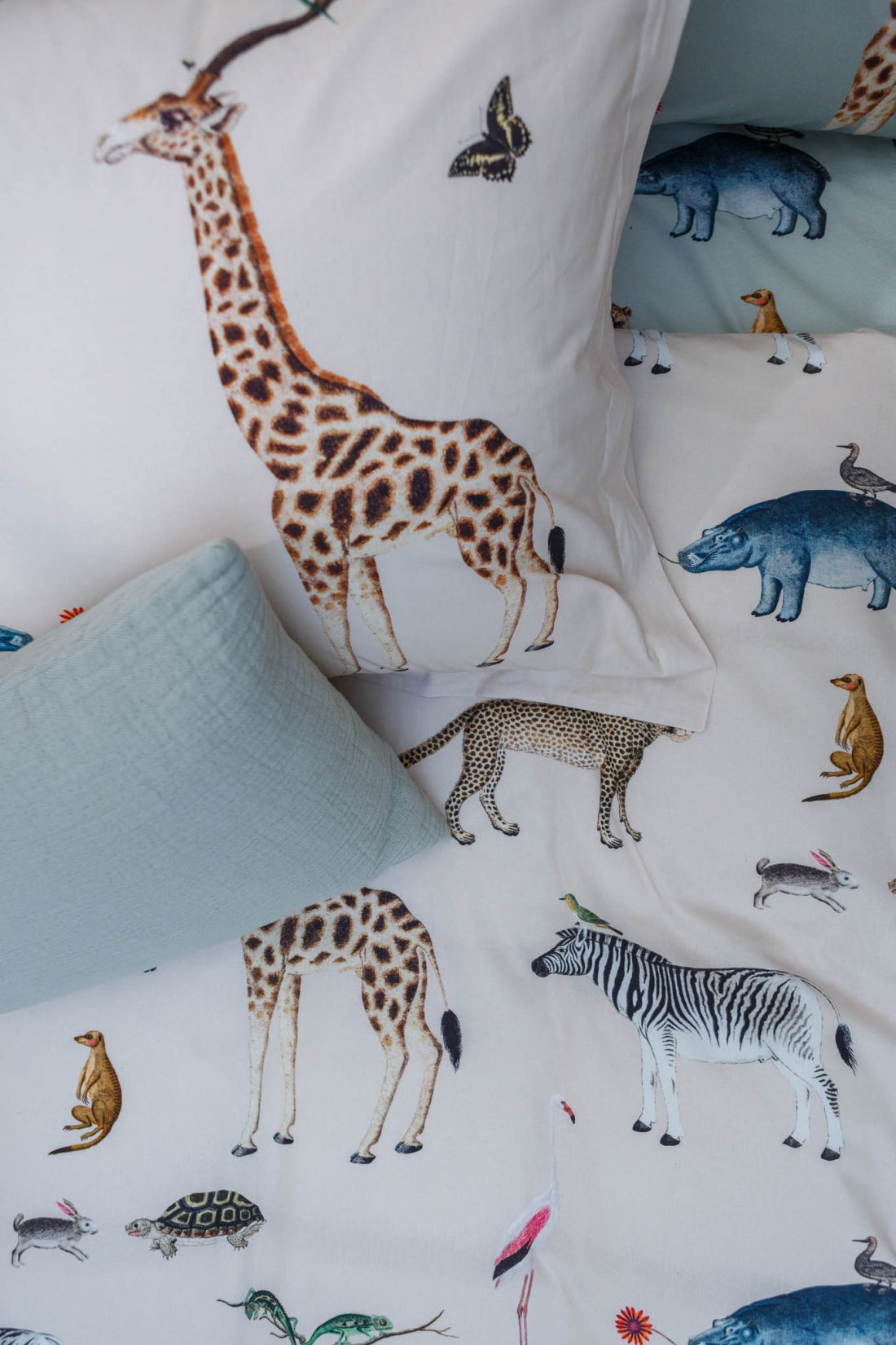 WILD ANIMALS dekbedovertrek | cream tan