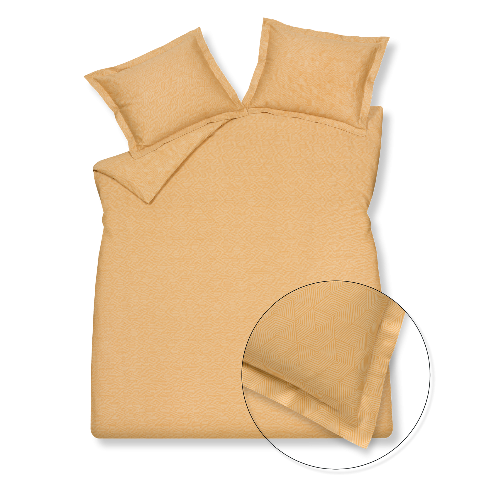 GEOMETRICAL dekbedovertrek | apricot blush