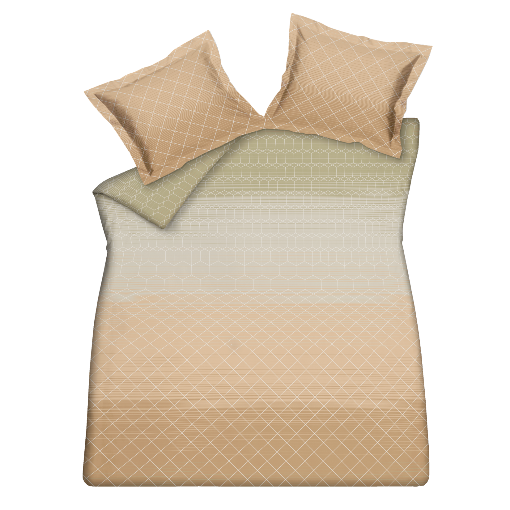 GRADIENT dekbedovertrek | apricot blush