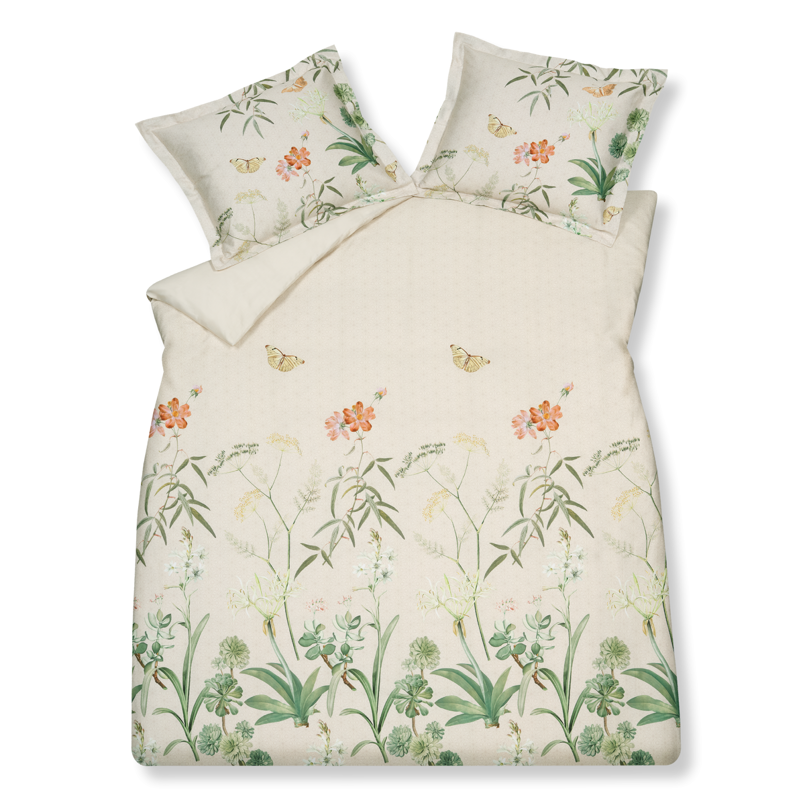 FLOWER GARDEN dekbedovertrek | cream tan