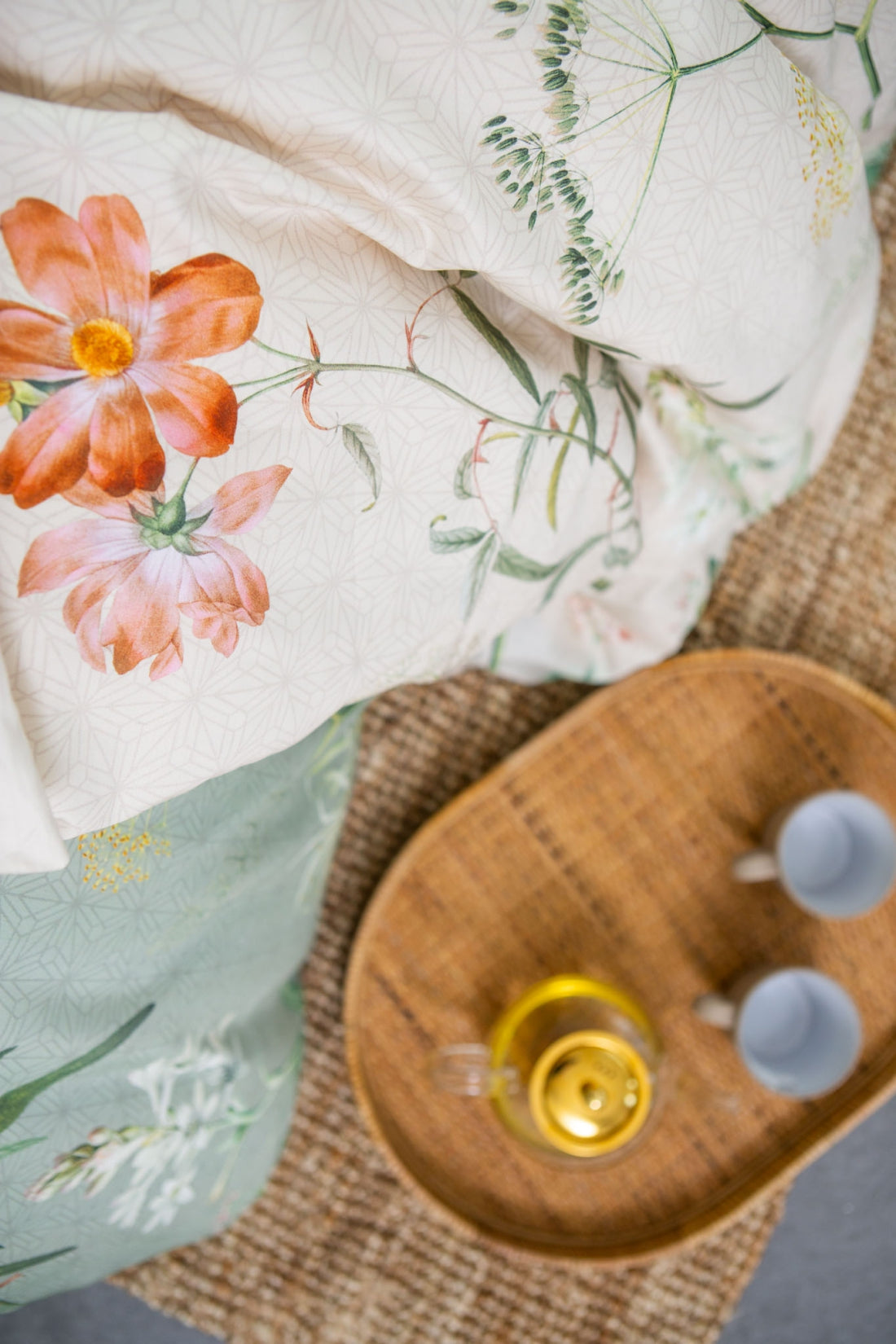 FLOWER GARDEN dekbedovertrek | cream tan