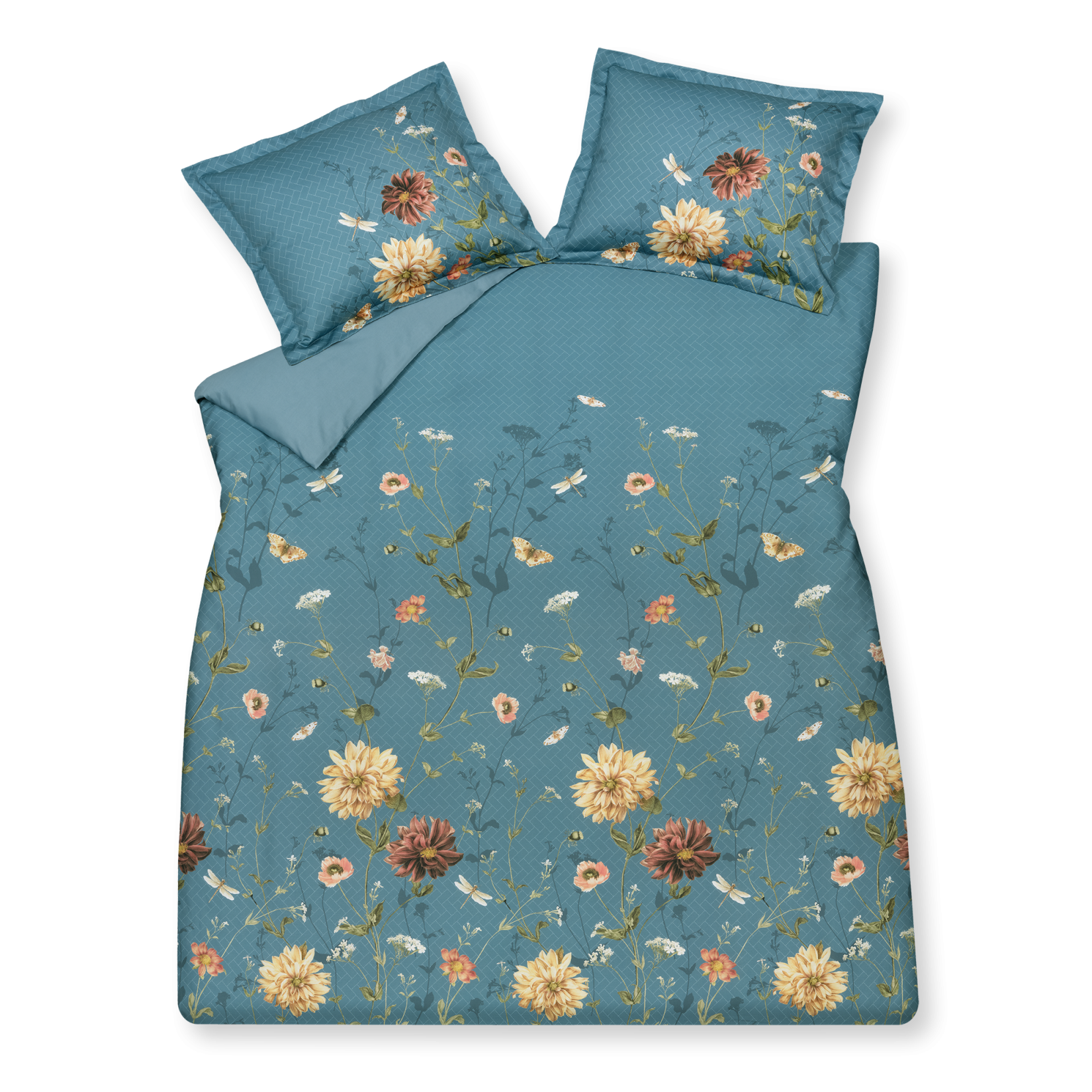 WILD FLOWER dekbedovertrek | storm blue