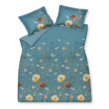 WILD FLOWER dekbedovertrek | storm blue WILD FLOWER dekbedovertrek | storm blue