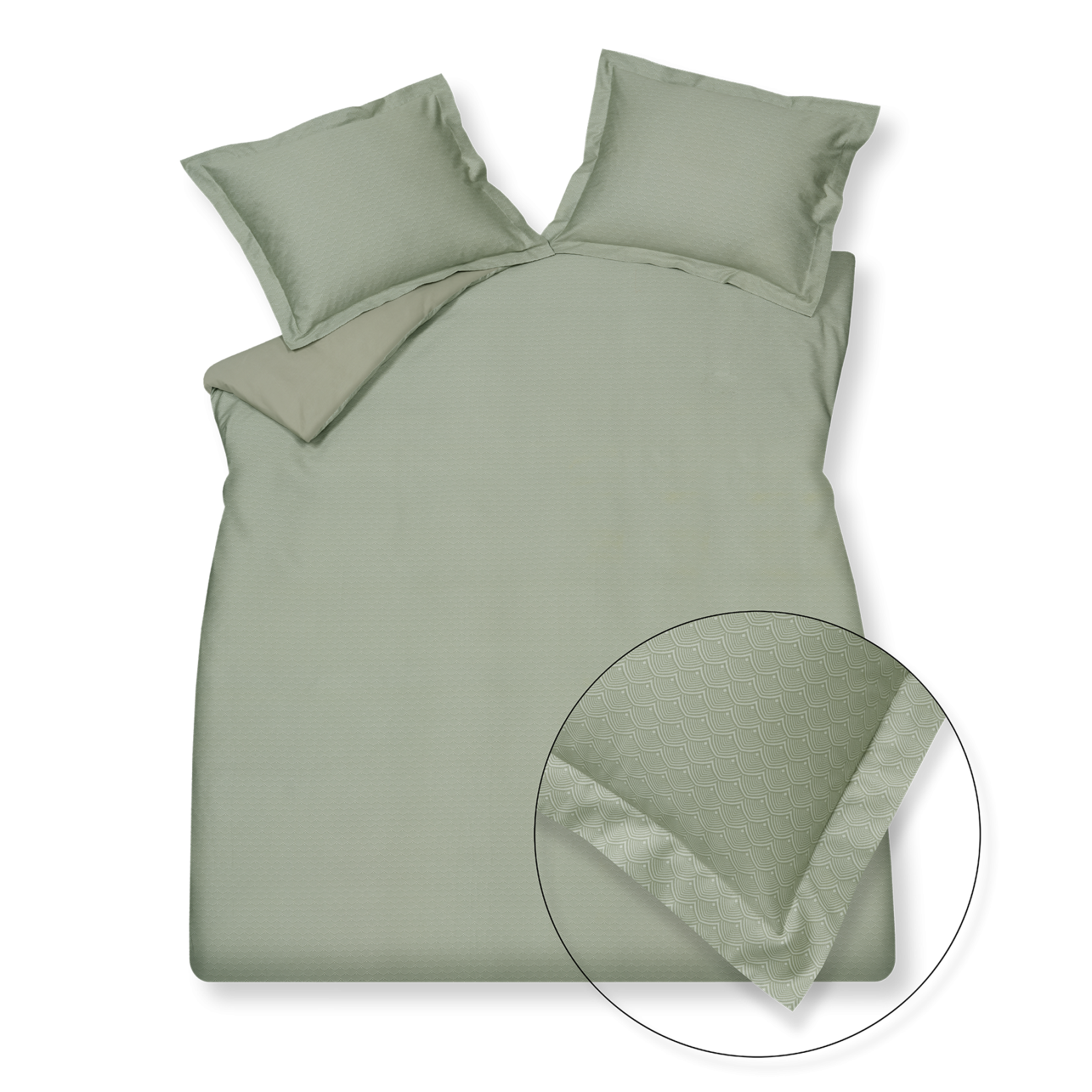 FIZZY dekbedovertrek | pale olive