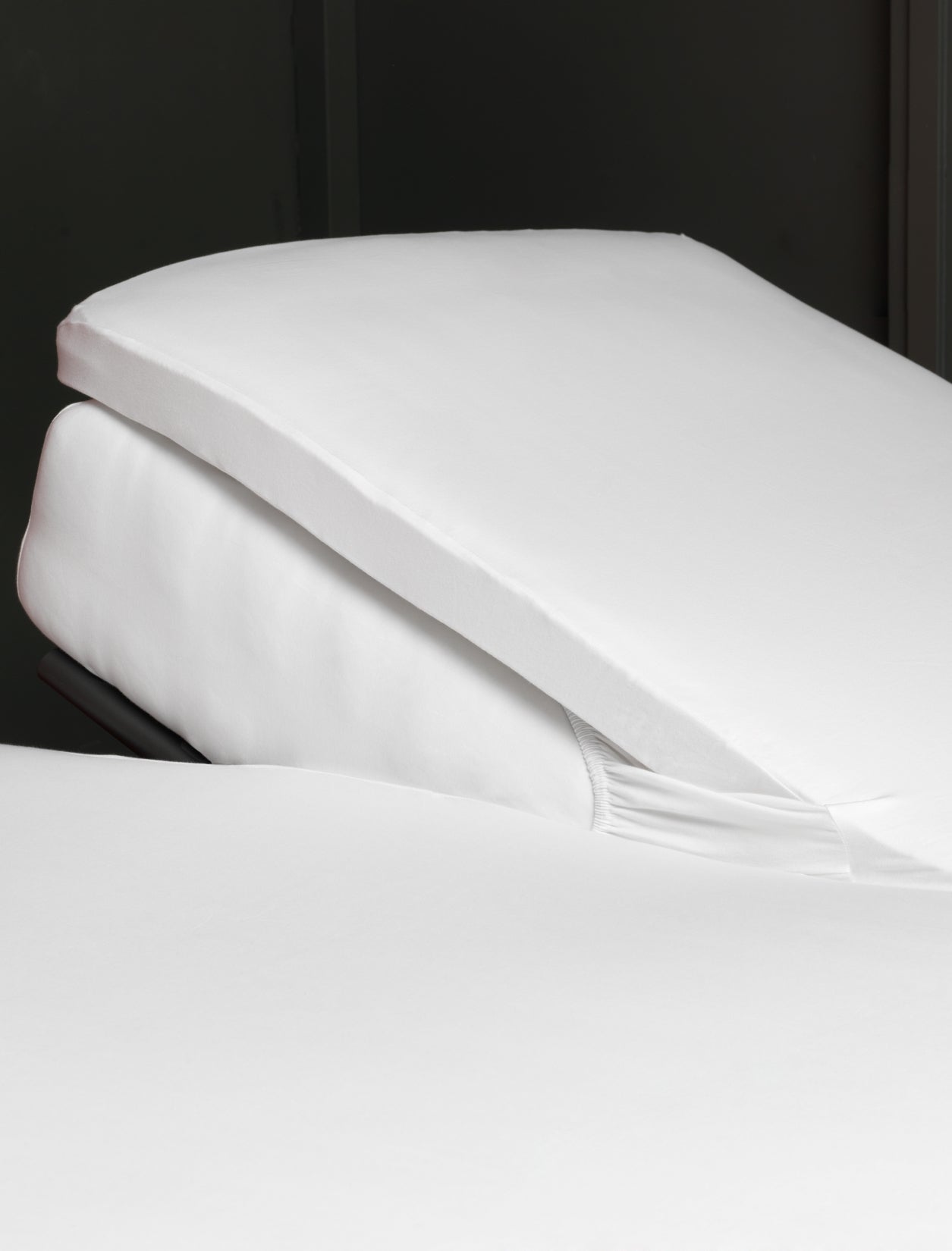 MOLTON STRETCH split-topper hoeslaken | white