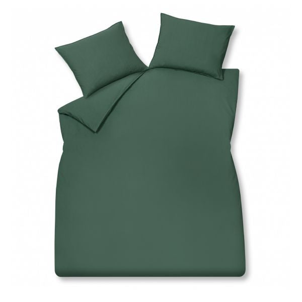 WASHED COTTON dekbedovertrek XL | dark green